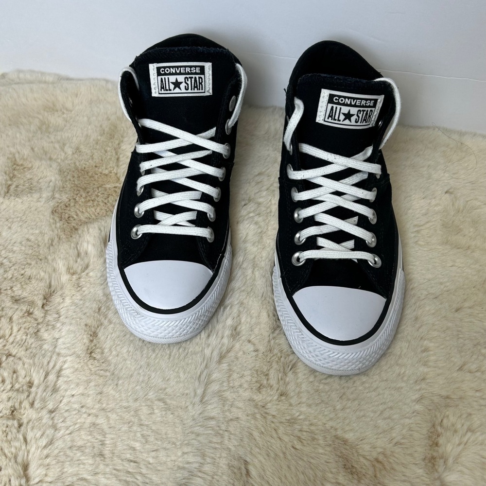 Converse Chuck Taylor All Star Madison Mid Top Black Sneakers 563512F Womens 7